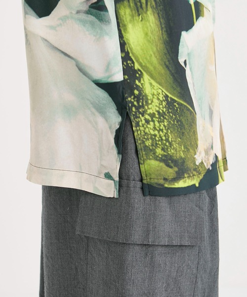 TAAKK（ターク）の「【TAAKK / ターク】SILK OPEN COLLAR SHIRTS / シルクオープンカラーシャツ（シャツ/ブラウス・メンズ・ブラック・3/1/2）」の7枚目の写真