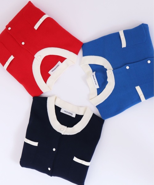 CHILD WOMAN（チャイルドウーマン）の「☆ハイツイストコットン　カーディガン（カーディガン/ボレロ・レディース・ブラック/ネイビー/レッド/オフホワイト/ブルー/ブルー系その他/レッド系その他/グリーン/ピンク・FREE）」の7枚目の写真