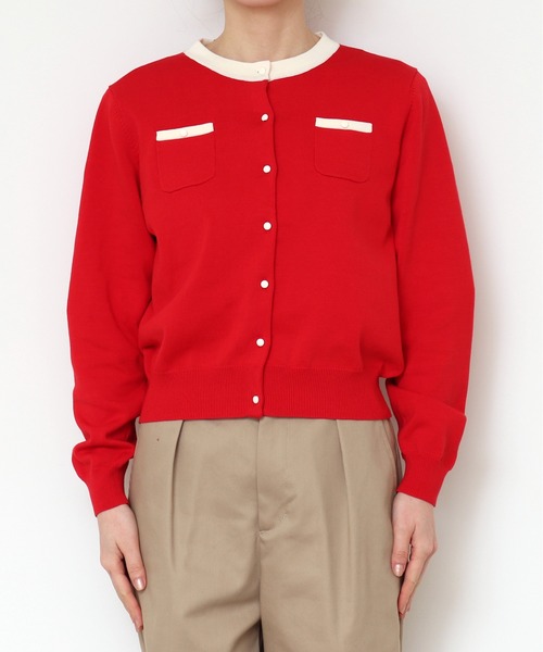 CHILD WOMAN（チャイルドウーマン）の「☆ハイツイストコットン　カーディガン（カーディガン/ボレロ・レディース・ブラック/ネイビー/レッド/オフホワイト/ブルー/ブルー系その他/レッド系その他/グリーン/ピンク・FREE）」の16枚目の写真