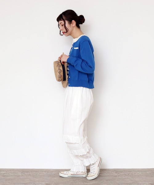 CHILD WOMAN（チャイルドウーマン）の「☆ハイツイストコットン　カーディガン（カーディガン/ボレロ・レディース・ブラック/ネイビー/レッド/オフホワイト/ブルー/ブルー系その他/レッド系その他/グリーン/ピンク・FREE）」の18枚目の写真