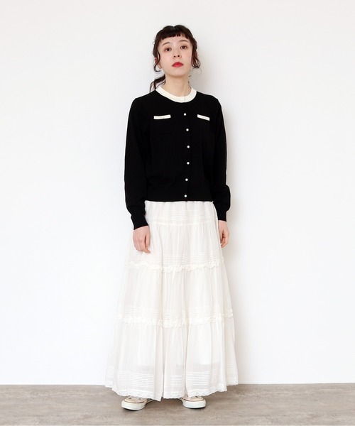 CHILD WOMAN（チャイルドウーマン）の「☆ハイツイストコットン　カーディガン（カーディガン/ボレロ・レディース・ブラック/ネイビー/レッド/オフホワイト/ブルー/ブルー系その他/レッド系その他/グリーン/ピンク・FREE）」の12枚目の写真