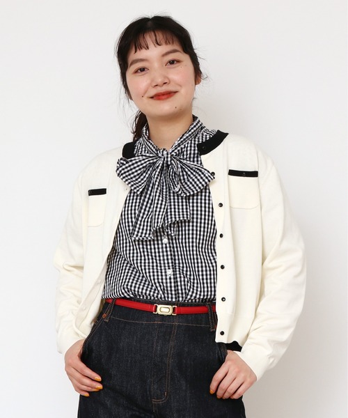 CHILD WOMAN（チャイルドウーマン）の「☆ハイツイストコットン　カーディガン（カーディガン/ボレロ・レディース・ブラック/ネイビー/レッド/オフホワイト/ブルー/ブルー系その他/レッド系その他/グリーン/ピンク・FREE）」の20枚目の写真