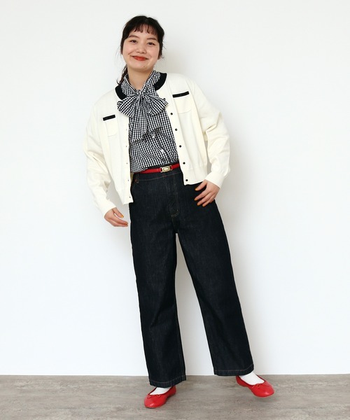 CHILD WOMAN（チャイルドウーマン）の「☆ハイツイストコットン　カーディガン（カーディガン/ボレロ・レディース・ブラック/ネイビー/レッド/オフホワイト/ブルー/ブルー系その他/レッド系その他/グリーン/ピンク・FREE）」の13枚目の写真