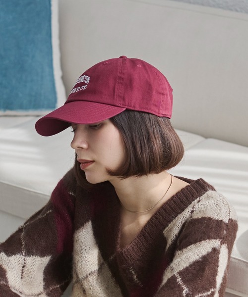 ANGIE（アンジー）の「刺繍 ロゴ キャップ（キャップ・レディース・ネイビー/ライトベージュ/スミクロ/ブラック/カーキ/レッド/ダークブラウン/ワインレッド・FREE）」の13枚目の写真