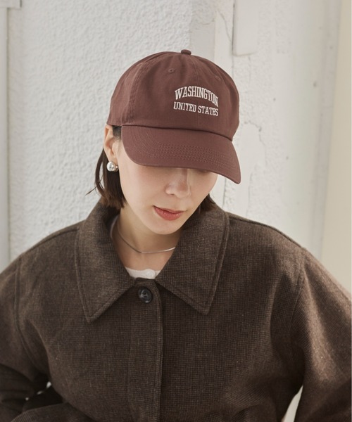 ANGIE（アンジー）の「刺繍 ロゴ キャップ（キャップ・レディース・ネイビー/ライトベージュ/スミクロ/ブラック/カーキ/レッド/ダークブラウン/ワインレッド・FREE）」の14枚目の写真