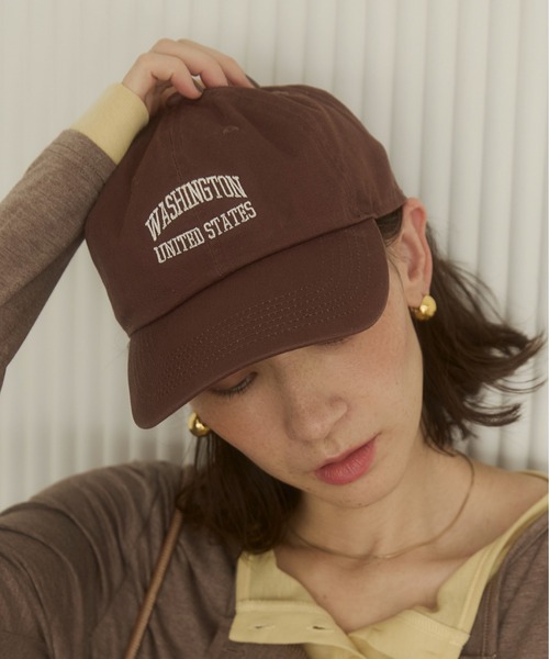 ANGIE(アンジー)の「刺繍 ロゴ キャップ(キャップ・レディース・ネイビー/ライトベージュ/スミクロ/ブラック/カーキ/レッド/ダークブラウン/ワインレッド・FREE)」の22枚目の写真