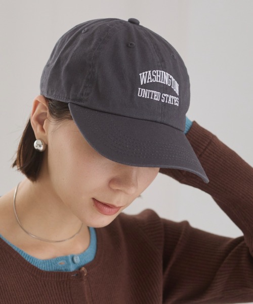 ANGIE（アンジー）の「刺繍 ロゴ キャップ（キャップ・レディース・ネイビー/ライトベージュ/スミクロ/ブラック/カーキ/レッド/ダークブラウン/ワインレッド・FREE）」の22枚目の写真