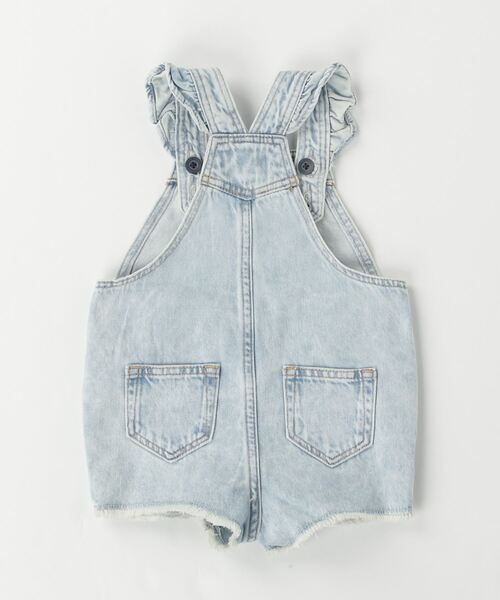 GAP（ギャップ）の「ウォッシュウェル フリル デニムショートオール (幼児)（サロペット/オーバーオール・キッズ・その他・18-24M/3 YRS/12-18M/2 YRS/4 YRS/5 YRS）」の2枚目の写真