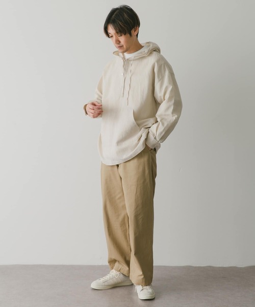 URBAN RESEARCH DOORS（アーバンリサーチドアーズ）の「コットンラミーパーカー（パーカー・メンズ・ブラック/アイボリー・MEDIUM/LARGE）」の13枚目の写真