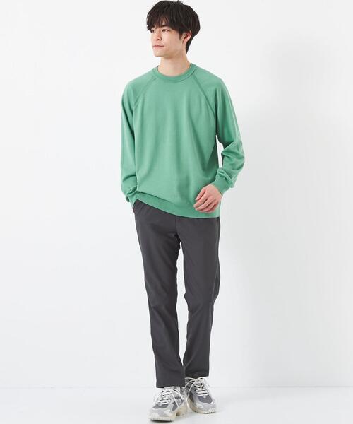 green label relaxing（グリーンレーベルリラクシング）の「スビンコード ラグラン クルーネック ニット（ニット/セーター・メンズ・オレンジ/ネイビー/ライトグレー/ライム・L/S/XL/M）」の9枚目の写真