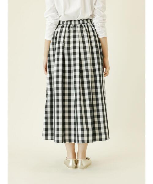 Te chichi（テチチ）の「タフタチェックタックギャザースカート（スカート・レディース・グリーン/ブラック/ネイビー・MEDIUM/SMALL）」の12枚目の写真