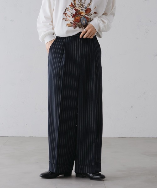 epnok（エプノック）の「ロールアップストライプスラックス（スラックス・メンズ・モカ/ネイビー/チャコールグレー・SMALL/MEDIUM/LARGE）」の22枚目の写真