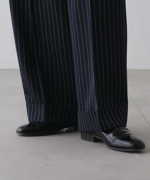 epnok（エプノック）の「ロールアップストライプスラックス（スラックス・メンズ・モカ/ネイビー/チャコールグレー・SMALL/MEDIUM/LARGE）」の10枚目の写真