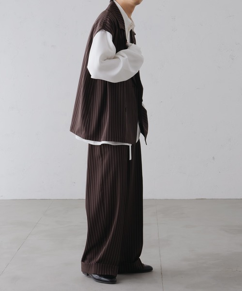 epnok（エプノック）の「ロールアップストライプスラックス（スラックス・メンズ・モカ/ネイビー/チャコールグレー・SMALL/MEDIUM/LARGE）」の17枚目の写真