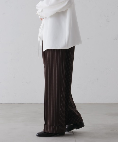 epnok（エプノック）の「ロールアップストライプスラックス（スラックス・メンズ・モカ/ネイビー/チャコールグレー・SMALL/MEDIUM/LARGE）」の12枚目の写真