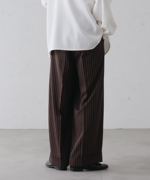 epnok（エプノック）の「ロールアップストライプスラックス（スラックス・メンズ・モカ/ネイビー/チャコールグレー・SMALL/MEDIUM/LARGE）」の13枚目の写真