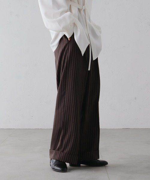 epnok（エプノック）の「ロールアップストライプスラックス（スラックス・メンズ・モカ/ネイビー/チャコールグレー・SMALL/MEDIUM/LARGE）」の14枚目の写真