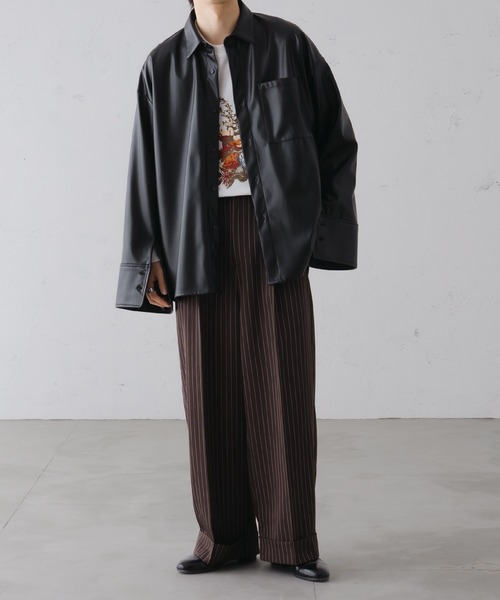 epnok（エプノック）の「ロールアップストライプスラックス（スラックス・メンズ・モカ/ネイビー/チャコールグレー・SMALL/MEDIUM/LARGE）」の20枚目の写真