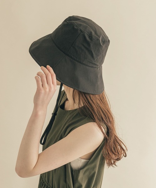 SMELLY（スメリー）の「ハッスイドロストバケットハット（ハット・レディース・ブラック/カーキ/アイボリー・-）」の19枚目の写真