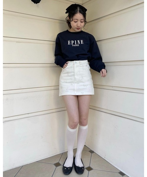 epine（エピヌ）の「e low mini skirt　flower（スカート・レディース・ホワイト系・M/S）」の11枚目の写真
