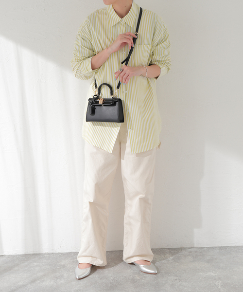 PETA+JAIN（ペタアンドジェーン）の「【PETA+JAIN /ペタアンドジェーン】 ヒネリカナグミニバッグ（ハンドバッグ・レディース・ブラック/ベージュ/パープル/モスグリーン・FREE）」の7枚目の写真