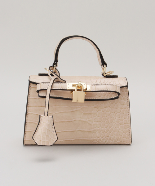 PETA+JAIN（ペタアンドジェーン）の「【PETA+JAIN /ペタアンドジェーン】 ヒネリカナグミニバッグ（ハンドバッグ・レディース・ブラック/ベージュ/パープル/モスグリーン・FREE）」の5枚目の写真