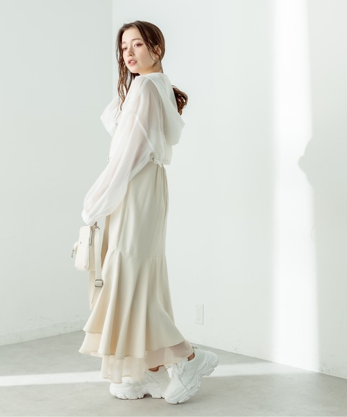 OLIVE des OLIVE(オリーブデオリーブ)の「シアパーカー 1031070080(パーカー・レディース・サックスブルー/ブラック/オフホワイト・FREE)」の5枚目の写真
