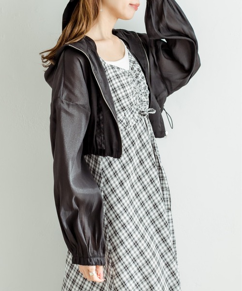 OLIVE des OLIVE(オリーブデオリーブ)の「シアパーカー 1031070080(パーカー・レディース・サックスブルー/ブラック/オフホワイト・FREE)」の15枚目の写真