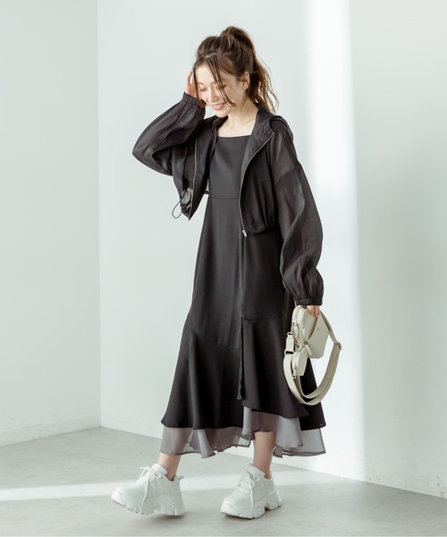 OLIVE des OLIVE(オリーブデオリーブ)の「シアパーカー 1031070080(パーカー・レディース・サックスブルー/ブラック/オフホワイト・FREE)」の17枚目の写真