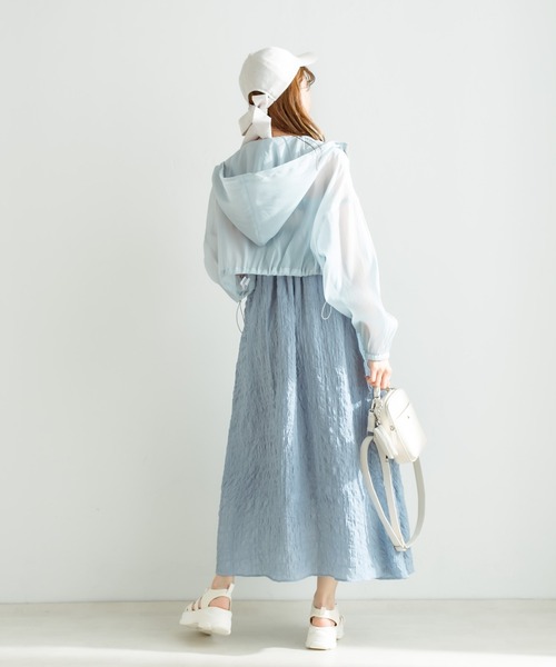 OLIVE des OLIVE(オリーブデオリーブ)の「シアパーカー 1031070080(パーカー・レディース・サックスブルー/ブラック/オフホワイト・FREE)」の20枚目の写真