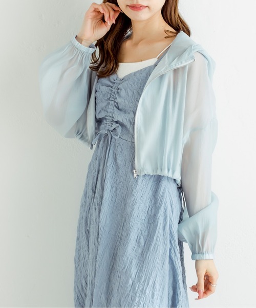 OLIVE des OLIVE(オリーブデオリーブ)の「シアパーカー 1031070080(パーカー・レディース・サックスブルー/ブラック/オフホワイト・FREE)」の21枚目の写真