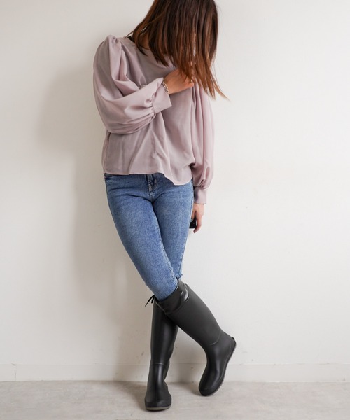 Fabby fabby(ファビィーファビィー)の「ロングレインブーツ/ポータブル(レインシューズ・レディース・ブラック・MEDIUM/LARGE)」の15枚目の写真
