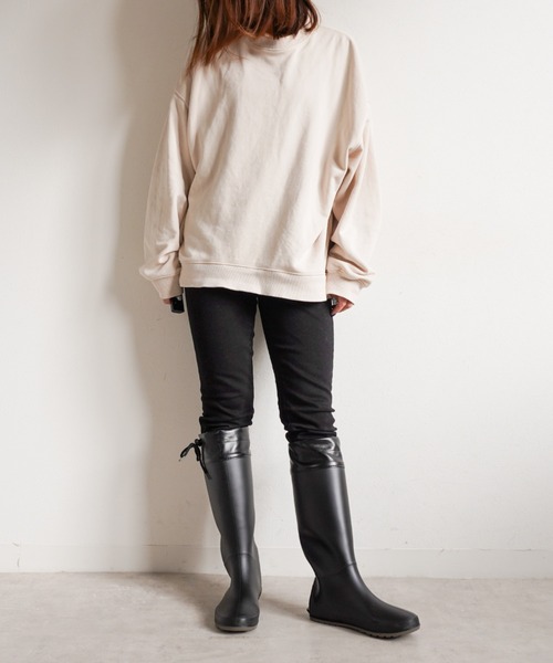 Fabby fabby(ファビィーファビィー)の「ロングレインブーツ/ポータブル(レインシューズ・レディース・ブラック・MEDIUM/LARGE)」の8枚目の写真