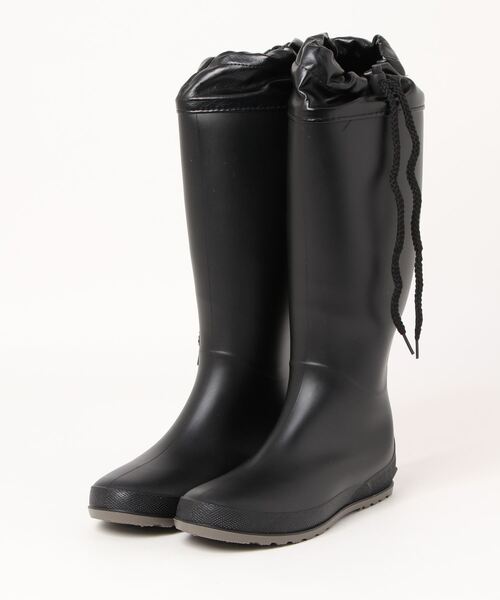 Fabby fabby(ファビィーファビィー)の「ロングレインブーツ/ポータブル(レインシューズ・レディース・ブラック・MEDIUM/LARGE)」の5枚目の写真