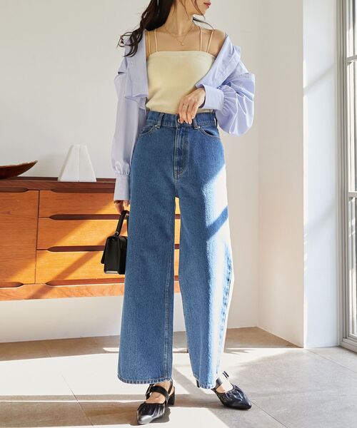 MAJESTIC LEGON（マジェスティックレゴン）の「カップ付きニットキャミ（キャミソール・レディース・アイボリー/ライトグレー/ブラック・MEDIUM）」の20枚目の写真