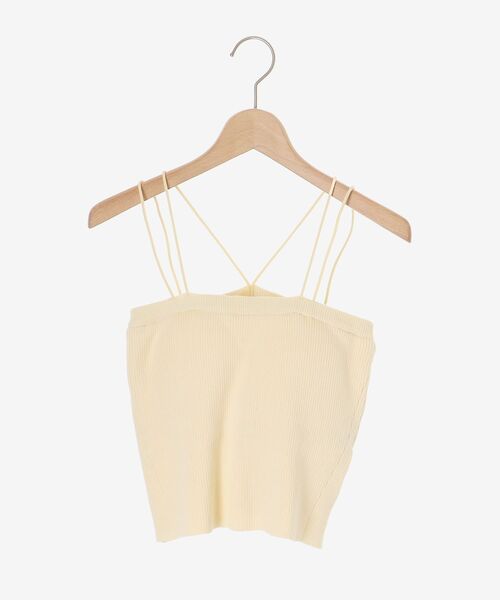 MAJESTIC LEGON（マジェスティックレゴン）の「カップ付きニットキャミ（キャミソール・レディース・アイボリー/ライトグレー/ブラック・MEDIUM）」の12枚目の写真