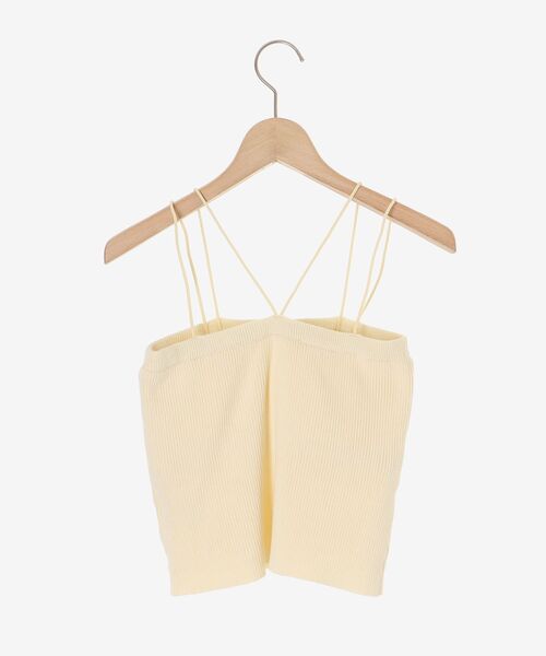 MAJESTIC LEGON（マジェスティックレゴン）の「カップ付きニットキャミ（キャミソール・レディース・アイボリー/ライトグレー/ブラック・MEDIUM）」の11枚目の写真