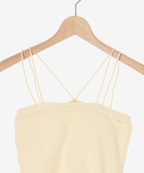 MAJESTIC LEGON（マジェスティックレゴン）の「カップ付きニットキャミ（キャミソール・レディース・アイボリー/ライトグレー/ブラック・MEDIUM）」の10枚目の写真