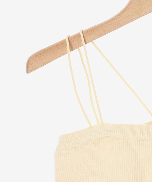 MAJESTIC LEGON（マジェスティックレゴン）の「カップ付きニットキャミ（キャミソール・レディース・アイボリー/ライトグレー/ブラック・MEDIUM）」の9枚目の写真