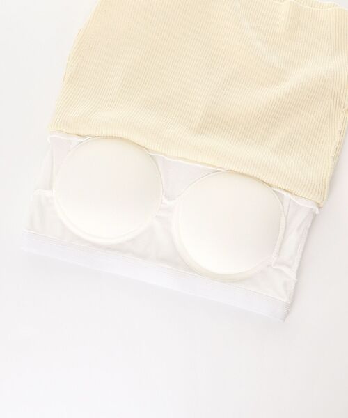 MAJESTIC LEGON（マジェスティックレゴン）の「カップ付きニットキャミ（キャミソール・レディース・アイボリー/ライトグレー/ブラック・MEDIUM）」の8枚目の写真