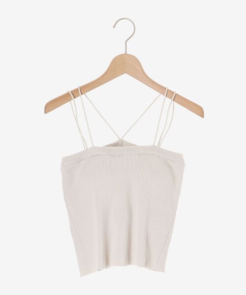 MAJESTIC LEGON（マジェスティックレゴン）の「カップ付きニットキャミ（キャミソール・レディース・アイボリー/ライトグレー/ブラック・MEDIUM）」の6枚目の写真