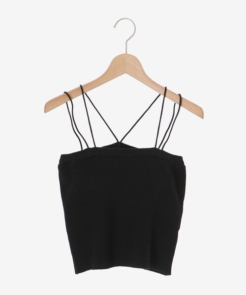 MAJESTIC LEGON（マジェスティックレゴン）の「カップ付きニットキャミ（キャミソール・レディース・アイボリー/ライトグレー/ブラック・MEDIUM）」の5枚目の写真