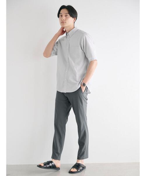 green label relaxing（グリーンレーベルリラクシング）の「サッカードビー ボタンダウン シャツ -抗菌-（シャツ/ブラウス・メンズ・ネイビー/ライトグレー/ロイヤルブルー・M/XL/L/S）」の4枚目の写真