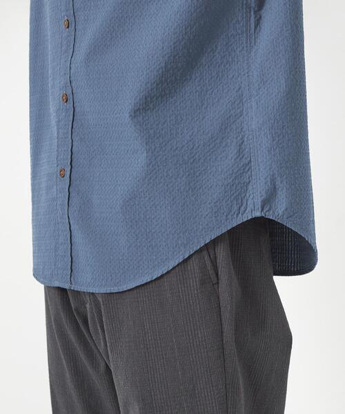 green label relaxing（グリーンレーベルリラクシング）の「サッカードビー ボタンダウン シャツ -抗菌-（シャツ/ブラウス・メンズ・ネイビー/ライトグレー/ロイヤルブルー・M/XL/L/S）」の11枚目の写真