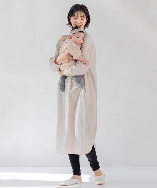 フェリシモMama（フェリシモママ）の「Ｍｏｒｅｄｄｅ　マタニティから産後も使える　ママによりそうワンピースパジャマ（マタニティウェア/グッズ・レディース・ブラック系その他/ベージュ系その他/ブルー系その他・MEDIUM/LARGE/X-LARGE）」の10枚目の写真