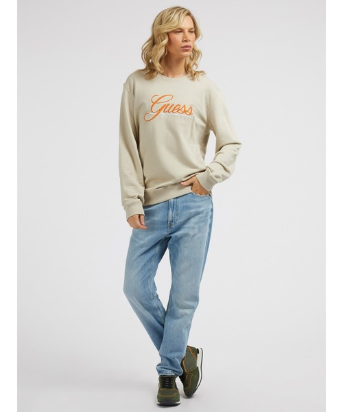 Guess（ゲス）の「Beau Logo Sweatshirt（スウェット・メンズ・ブラック/ホワイト/ベージュ/パープル・X-LARGE/LARGE/MEDIUM/SMALL）」の10枚目の写真