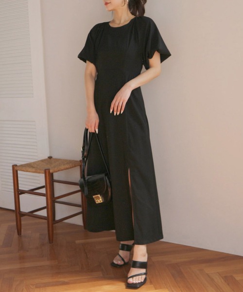 セール】背中開きパフスリーブワンピース（ワンピース）｜ROYAL