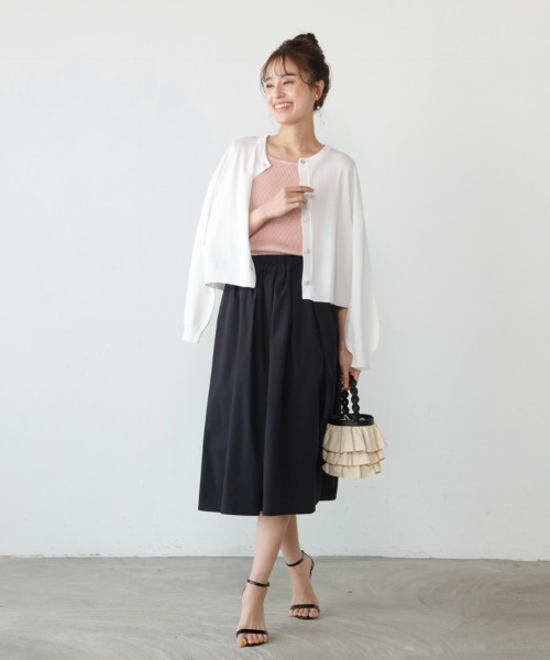 M.deux（エムドゥ）の「◎クルーネックカーディガン◎（カーディガン/ボレロ・レディース・オフホワイト/ブラック/ベージュ/ピンク・MEDIUM）」の22枚目の写真