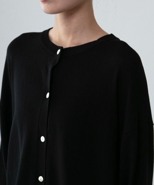 M.deux（エムドゥ）の「◎クルーネックカーディガン◎（カーディガン/ボレロ・レディース・オフホワイト/ブラック/ベージュ/ピンク・MEDIUM）」の12枚目の写真