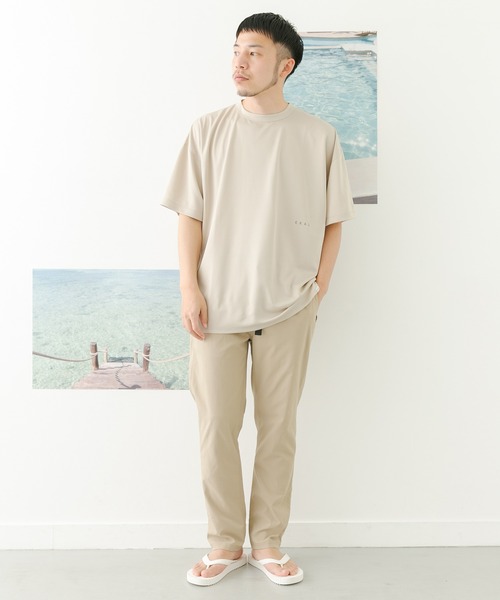 EKAL（エカル）の「add fabrics ロゴTシャツ（Tシャツ/カットソー・メンズ・ベージュ/チャコールグレー/グレー・MEDIUM/LARGE）」の10枚目の写真